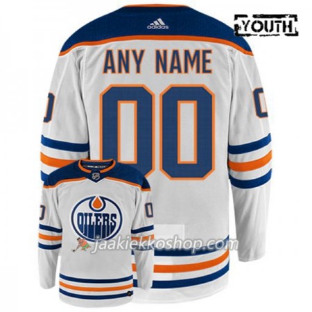 Lapsille NHL Edmonton Oilers Pelipaita Custom Adidas Valkoinen Authentic